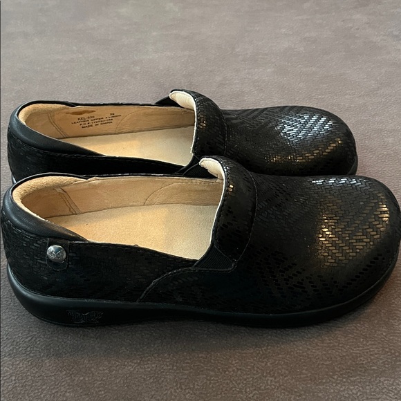 Alegria PG Lite Kel-530 Black Dazzler Pro Slip On Comfort Leather Shoe Sz 39|8 - Picture 2 of 5
